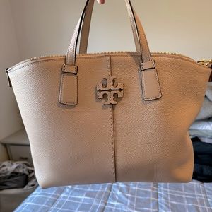 Tory Burch cream top handle